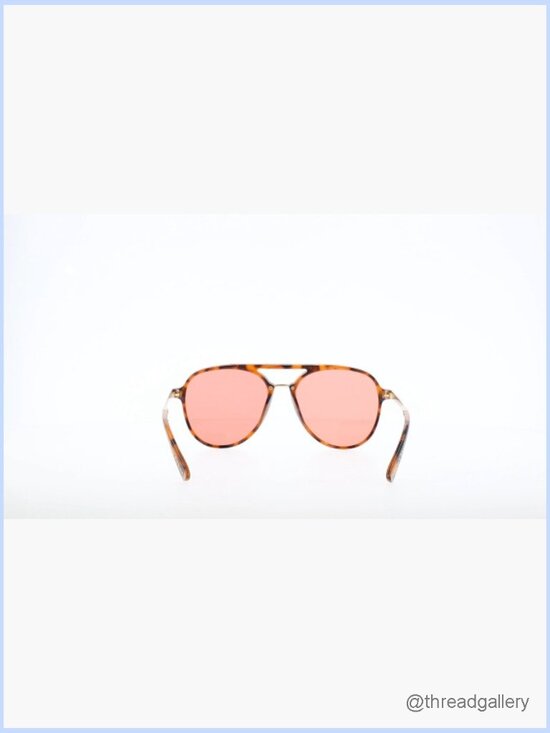 Geometric Aviator Sunglasses with Sculpted Brow Bar